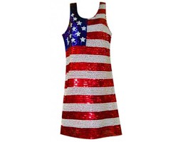Costume Paillettes Bandiera USA Costume Paillettes Bandiera USA